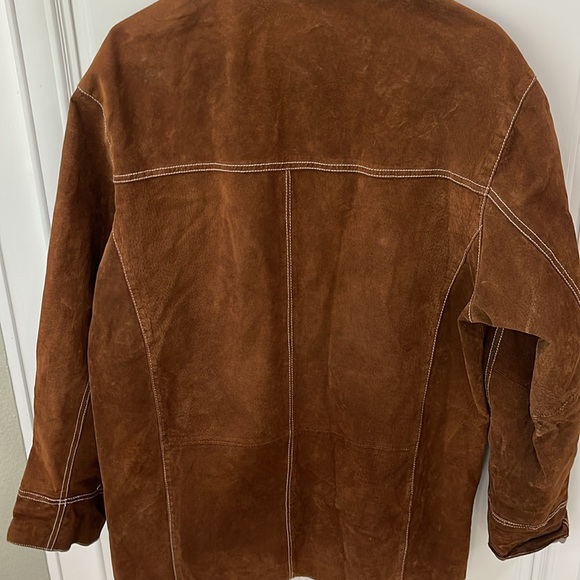 Wilson's Leather Jacket chocolate Brown Suede Size Medium Men's Vintage - Picture 4 of 16